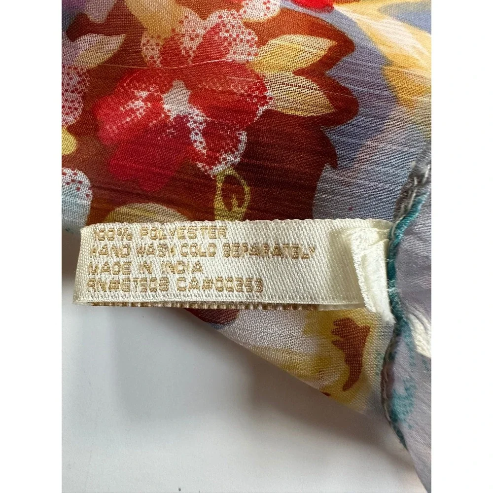 Collection Eighteen Floral Scarf Sheer Rectangle Wrap 44x68‎